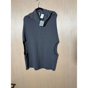 Rick Owens $2,760‎ vintage Italy gray Lagenlook mock neck oversized boho vest